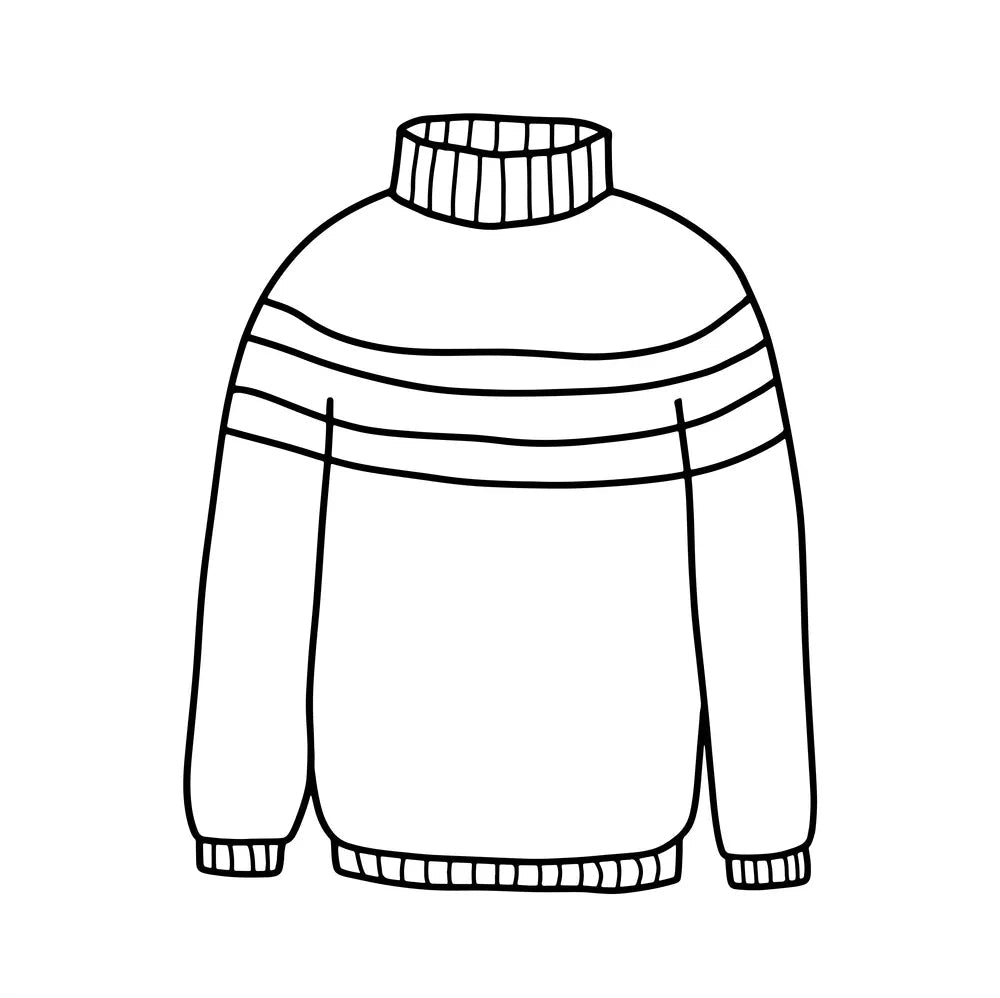 this is a sketch from clients asking us to produce this turtle neck knitwear 